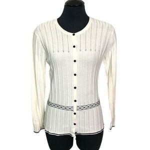 Oscar Del La Renta Chic Stretchy Cardigan - Women’s S